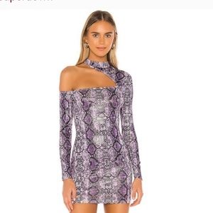 Super down purple snake skin dress